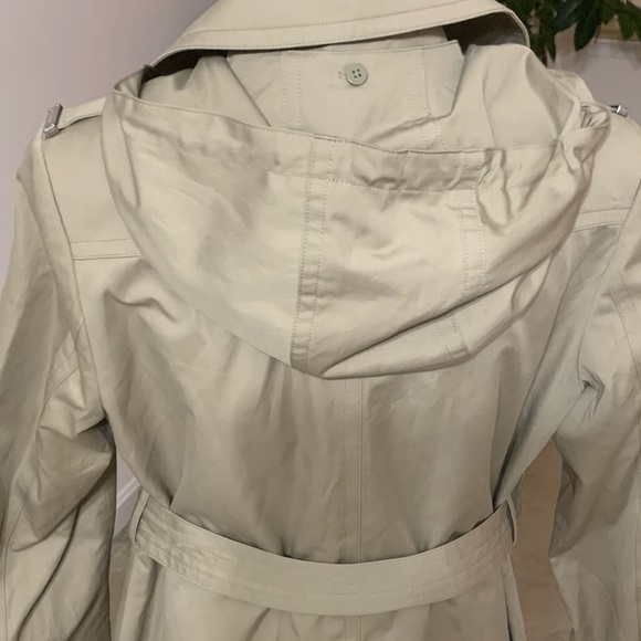 Michael Kors Khaki Belted Trench Rain Coat Size M - Picture 11 of 13